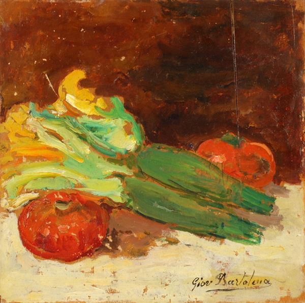 Giovanni Bartolena - Still life with vegetables