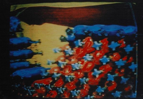 Mario Schifano : Senza titolo  (1990-95)  - Acrilico su tela preparata al computer - Asta Arte Moderna e Contemporanea - III - Galleria Pananti Casa d'Aste