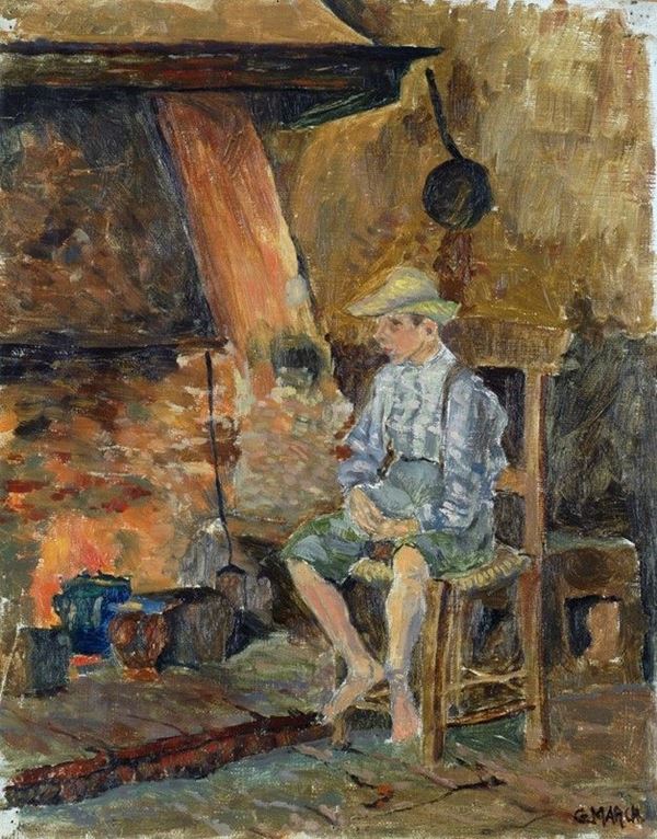 Giovanni March - Interno con figura