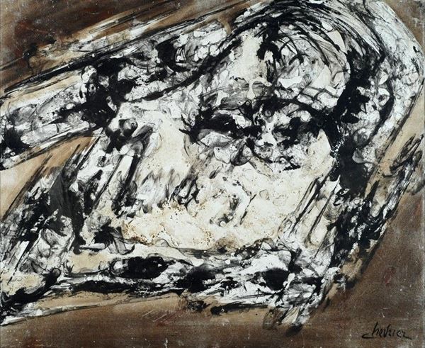 Ferdinando Chevrier : Presenza  (1965)  - Olio su tela - Asta Arte Moderna e Contemporanea - III - Galleria Pananti Casa d'Aste