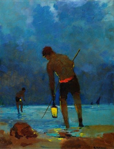 Pescatore a Fiocina