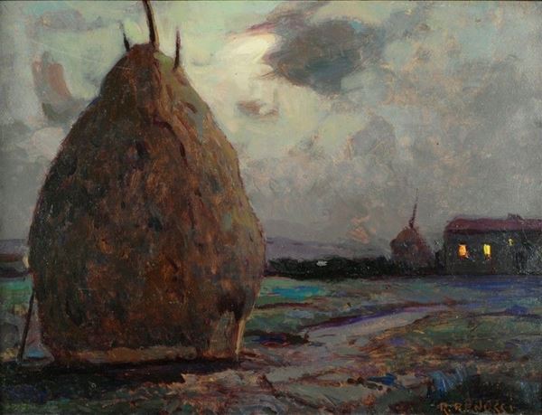 Renuccio Renucci - Paesaggio di campagna al crepuscolo
