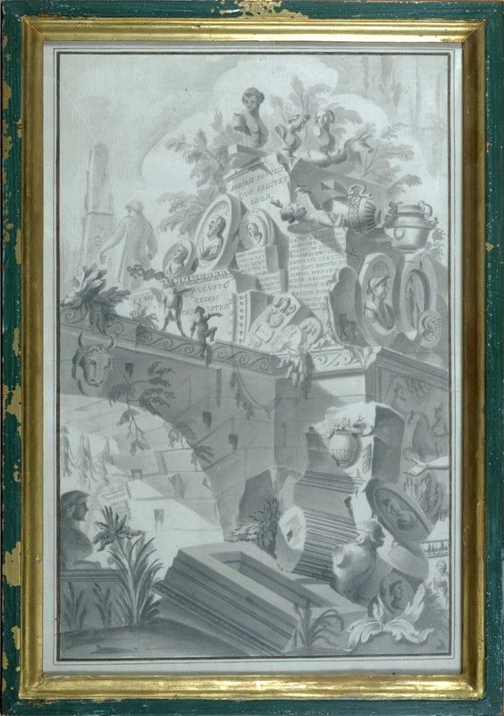 Anonimo, XVIII - XIX Sec. - Quattro Disegni da Giovanni Battista Piranesi