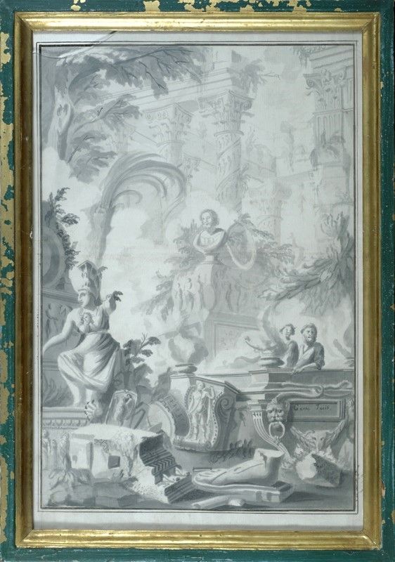 Anonimo, XVIII - XIX Sec. - Quattro Disegni da Giovanni Battista Piranesi