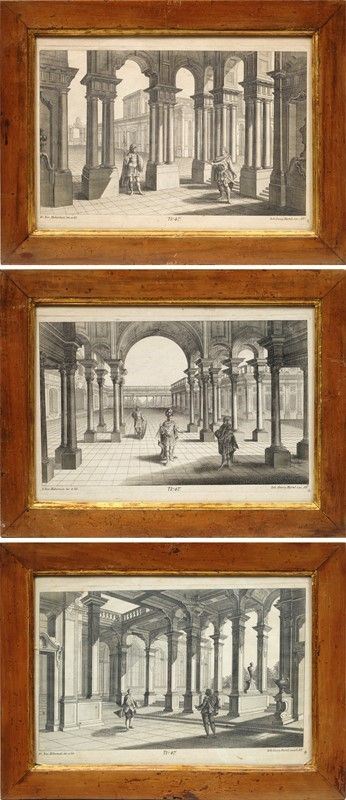 Studi architettonici con figure