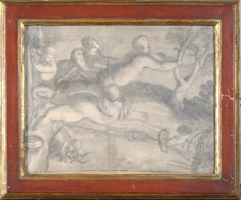 Anonimo, XIX Sec. - Satiri e Amorini