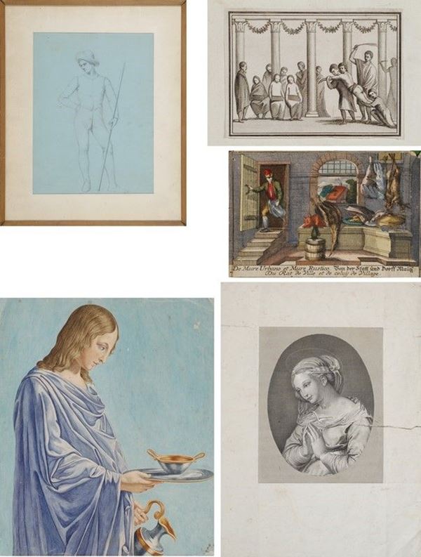 Anonimo, XIX sec. - Studio di figura