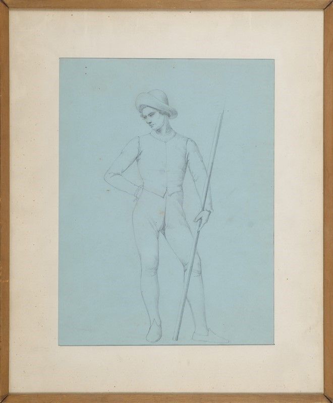 Anonimo, XIX Sec. - Studio di Figura