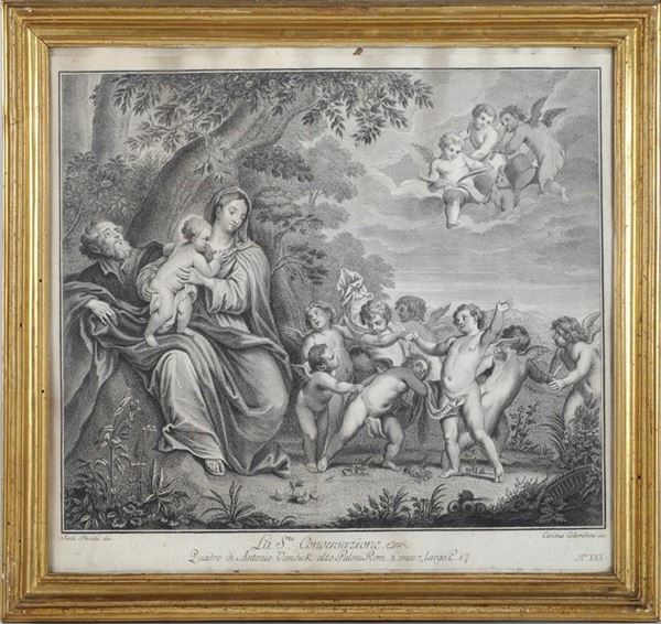 La S.ta Conversazione (da Anton Van Dyck)  - Asta Arredi, Oggettistica e Dipinti - Galleria Pananti Casa d'Aste