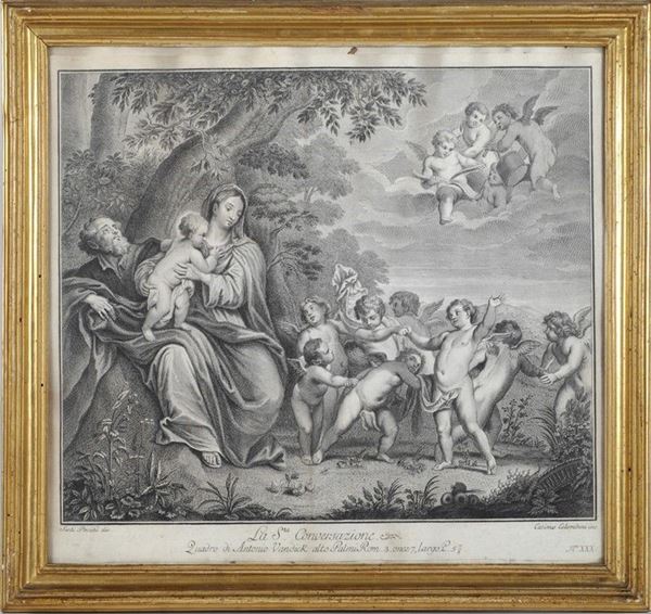 La S.ta Conversazione (da Anton Van Dyck)  - Auction Arredi, Oggettistica e Dipinti - Galleria Pananti Casa d'Aste