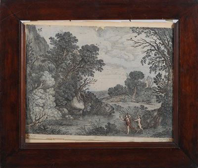 Paesaggio con Satiro e Ninfa
