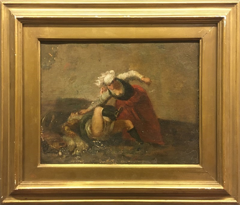 Scuola Francese, XIX Sec., Seguace di Eugène Delacroix - Lotta delle Comari