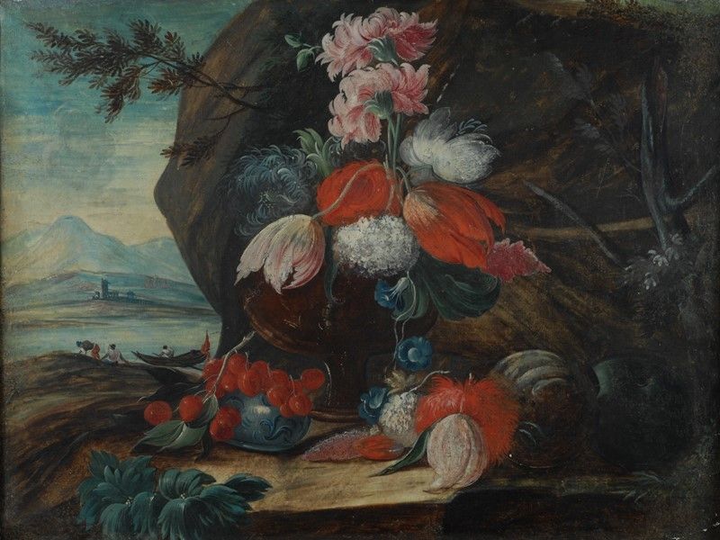 Scuola Francese, XVIII Sec. - Coppia di Nature Morte