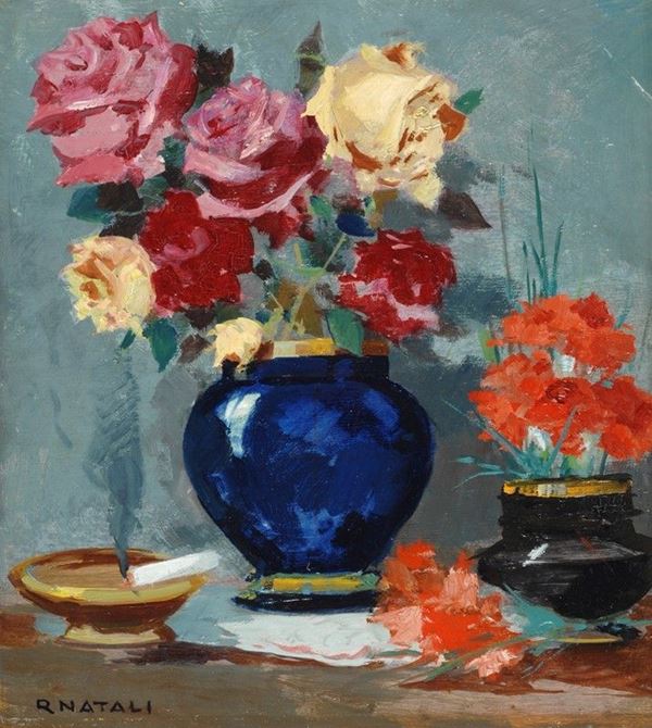 Renato Natali - Rose e garofani