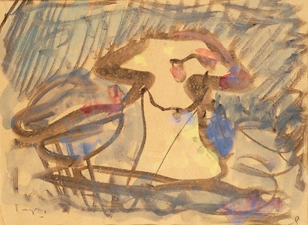 Enzo Pregno : Senza titolo  - Tempera su carta - Asta Arte Moderna e Contemporanea - Galleria Pananti Casa d'Aste