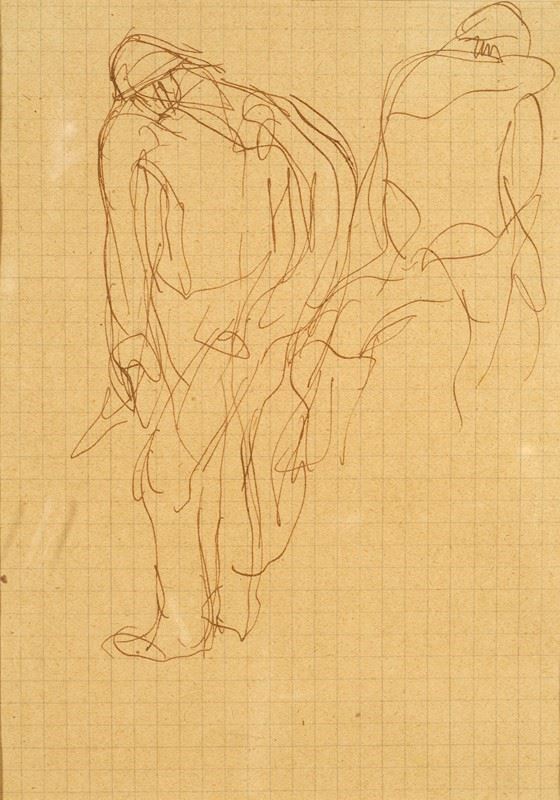 Lorenzo Viani : Soldato e figura  - Inchiostro su carta - Asta ARTE MODERNA - AUTORI TOSCANI - Galleria Pananti Casa d'Aste