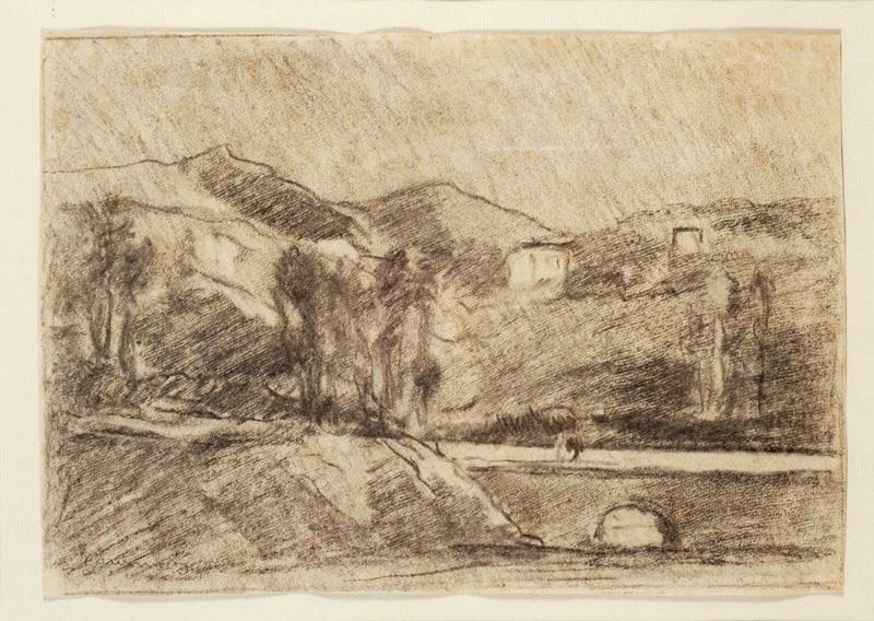 Ludovico Tommasi - Paesaggio con Case