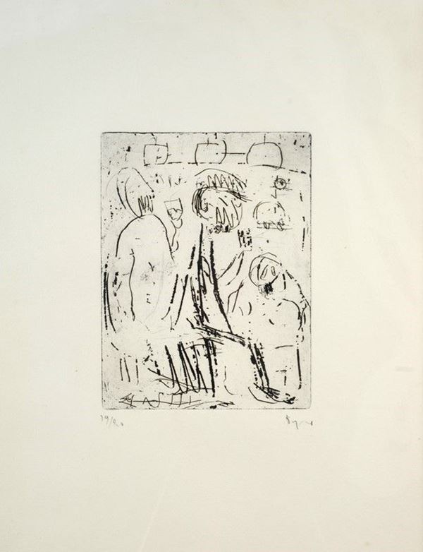 Enzo Pregno : Figure  - Auction GRAFICA, MULTIPLI ED EDIZIONI - Galleria Pananti Casa d'Aste