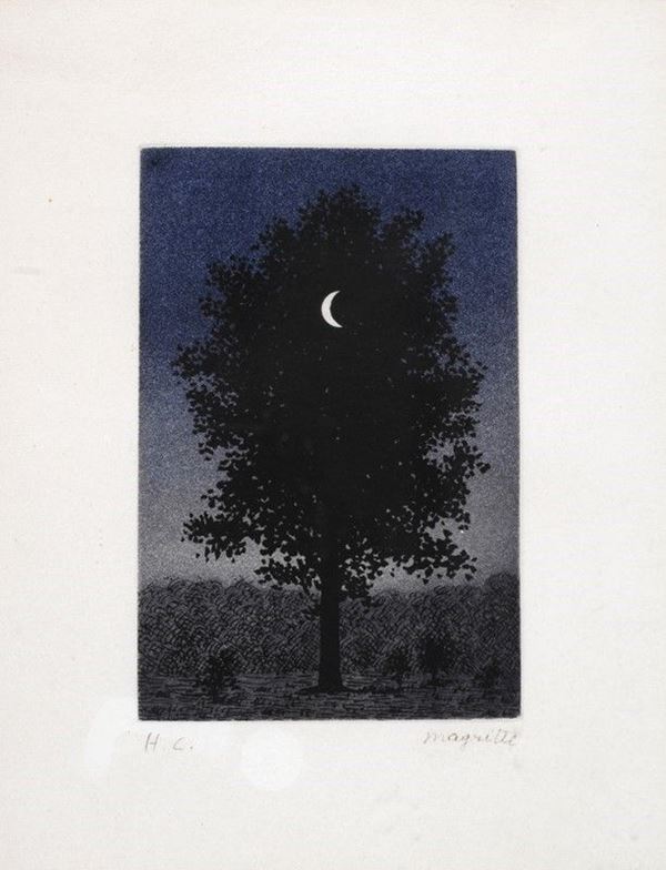 Ren&#233; Magritte : Senza titolo  - Acquaforte acquatinta - Asta AUTORI DEL XIX E XX SEC, ARTE MODERNA E CONTEMPORANEA - Galleria Pananti Casa d'Aste