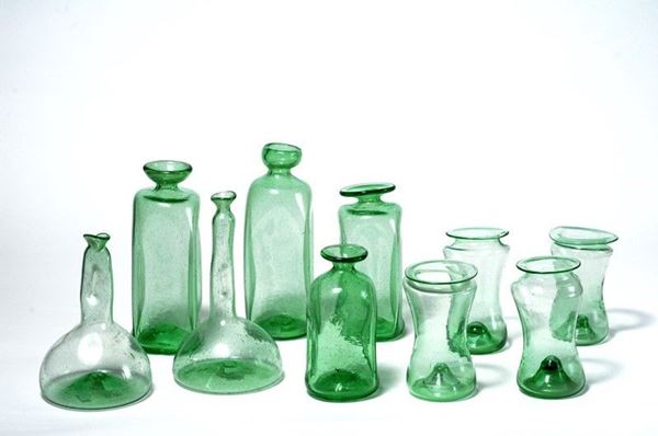 Dieci pezzi in vetro soffiato  - Auction Antiquariato - Galleria Pananti Casa d'Aste