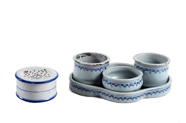 Due legumiere con scomparti; un Portafiori  - Asta Arredi, Oggettistica e Dipinti - Galleria Pananti Casa d'Aste
