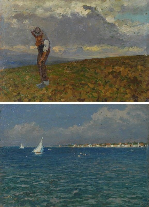 Carlo Passigli - Contadino (fronte); Marina (retro)