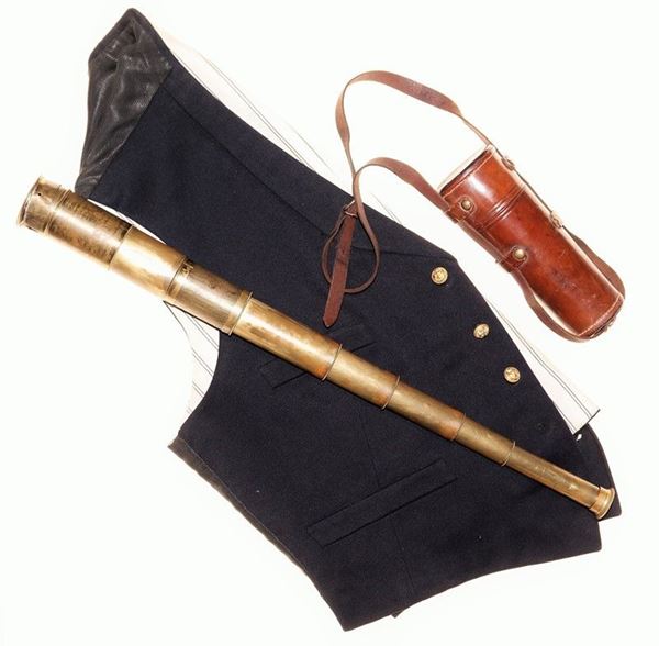 CANNOCCHIALE PER UFFICIALE DI MARINA, GILET PER UFFICIALE ITALIA IXX sec