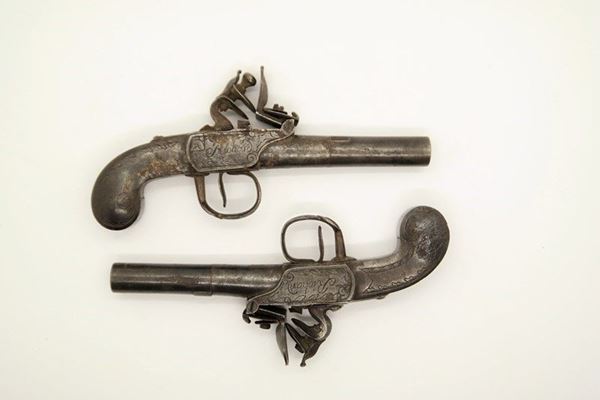COPPIA DI PISTOLE A PIETRA FOCAIA INGLESI