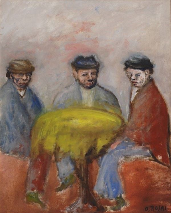Ottone Rosai - Uomini al tavolo