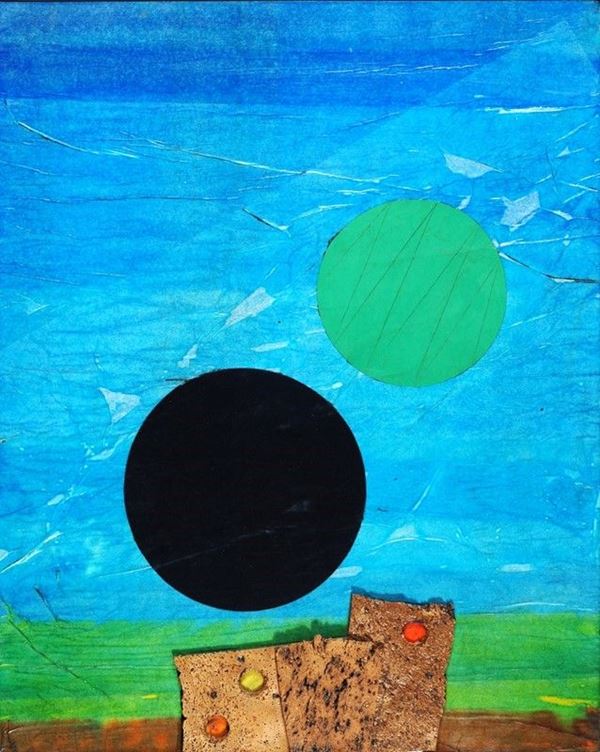 Roberto Crippa : Senza titolo  (Anni '70)  - Collage su tavola - Asta Arte Moderna e Contemporanea - III - Galleria Pananti Casa d'Aste
