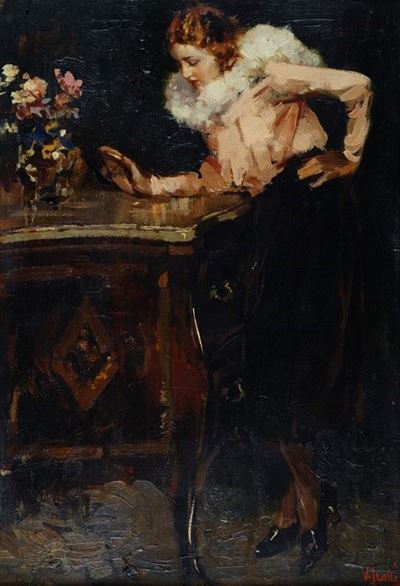 Signora che Si Specchia