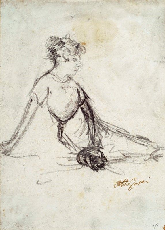 Ottone Rosai - Figura seduta