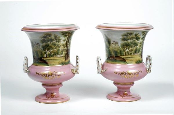 Coppia di vasi  - Auction Orologi, Antiquariato - I - Galleria Pananti Casa d'Aste