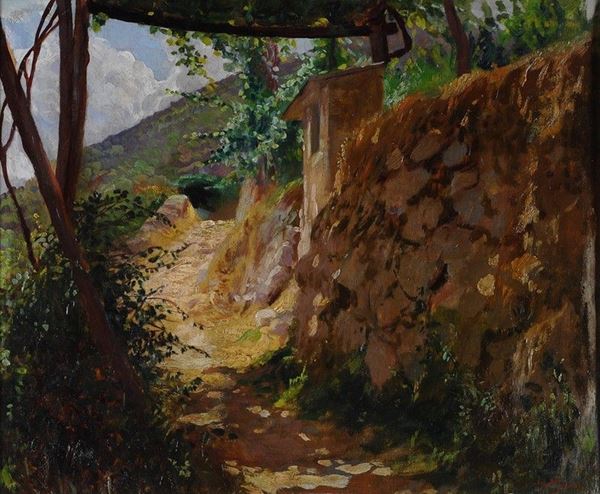 Achille Beltrame - Scorcio di campagna