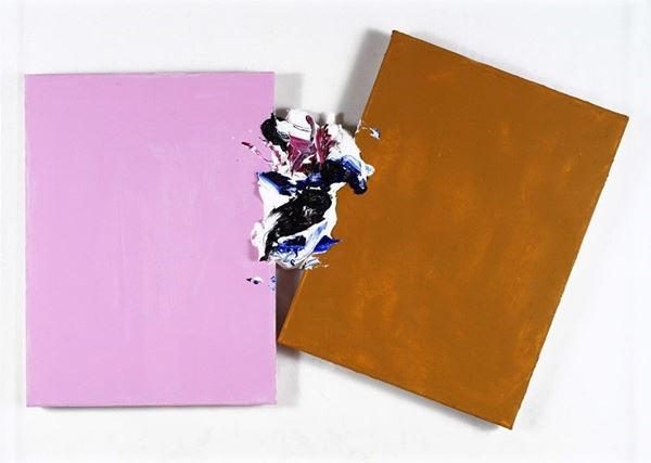 Renato Ranaldi : Contenzioso (fuoriquadro)  (2019)  - Acrilico su tela - Asta ARTE MODERNA E CONTEMPORANEA - III - Galleria Pananti Casa d'Aste
