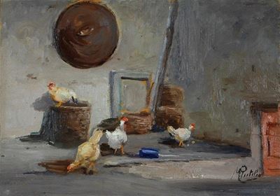 Interno con Galline