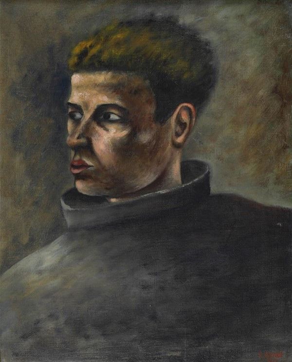 Ottone Rosai : Ragazzo fiorentino  (1937)  - Olio su tela - Asta Arte Moderna e Contemporanea - III - Galleria Pananti Casa d'Aste
