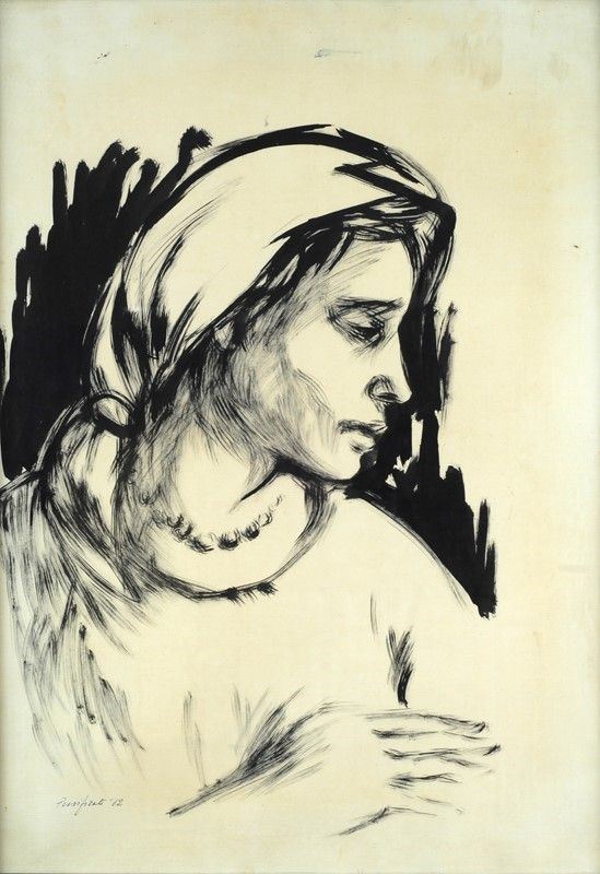 Domenico Purificato - Volto di donna