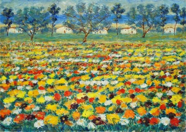 Michele Cascella - Prato in fiore