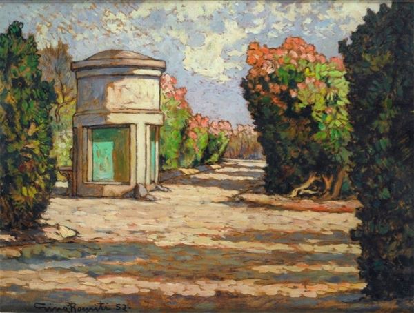 Gino Romiti : Tempietto in giardino  - Auction AUTORI DEL XIX E XX SEC, ARTE MODERNA E CONTEMPORANEA - Galleria Pananti Casa d'Aste