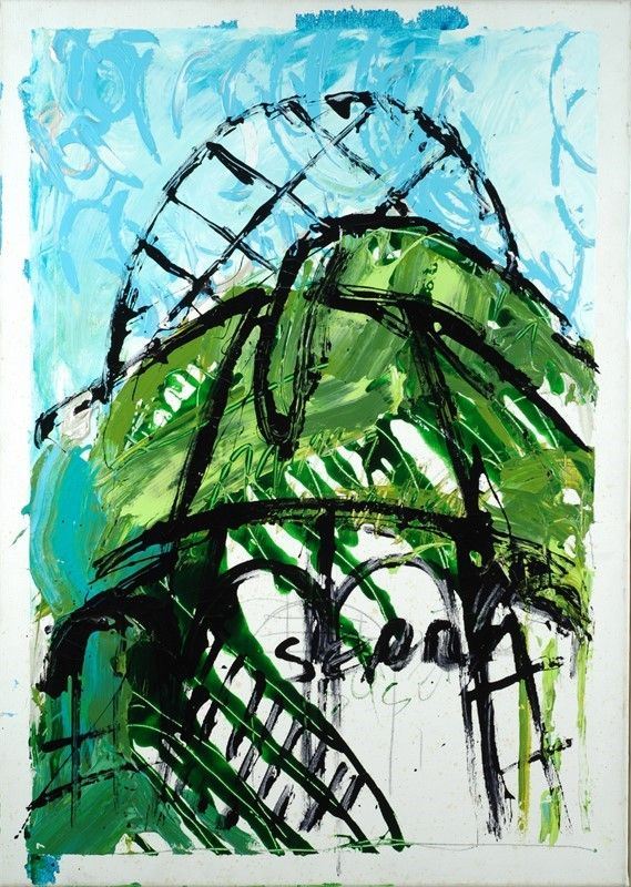 Mario Schifano : Senza titolo  (1988)  - Smalto e acrilico su tela - Asta Arte Moderna e Contemporanea - III - Galleria Pananti Casa d'Aste