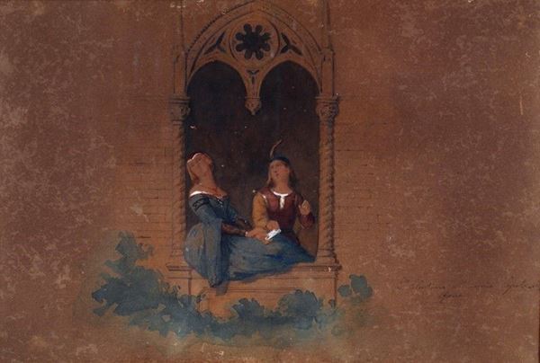 Bernardo Celentano : Scena galante  - Auction ANTIQUARIATO - Galleria Pananti Casa d'Aste