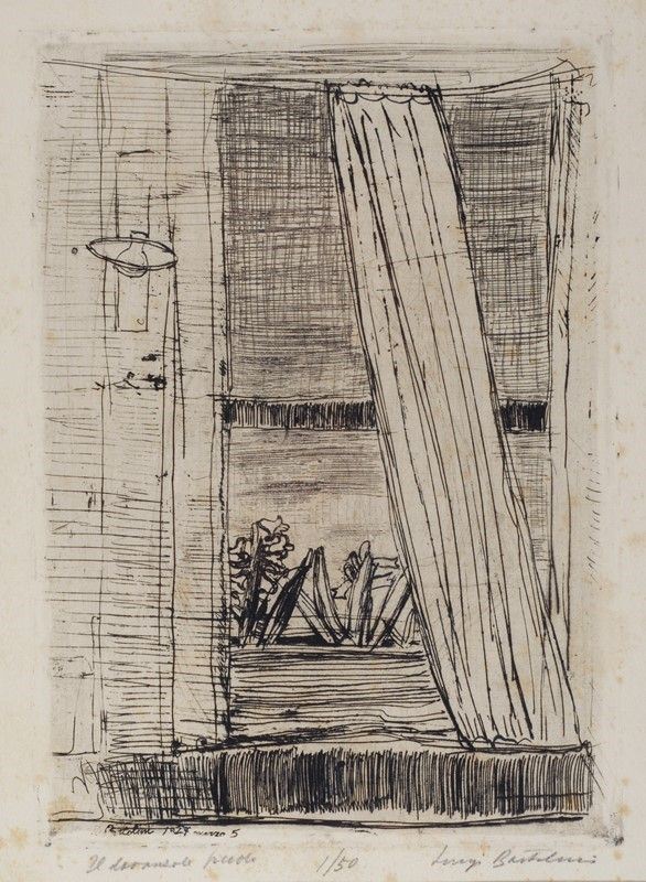 Luigi Bartolini : Il davanzale piccolo  - Auction Arte Moderna e Contemporanea - III - Galleria Pananti Casa d'Aste