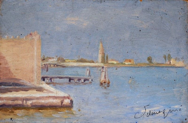 Pio Semeghini - Scorcio Dell'isola di Mazzorbo e San Francesco del Deserto