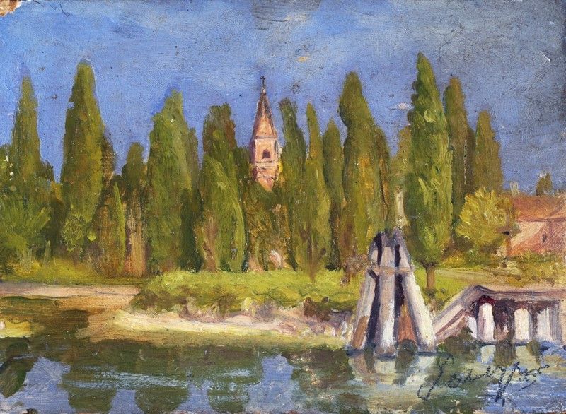 Pio Semeghini - Scorcio Dell'isola di Mazzorbo e San Francesco del Deserto