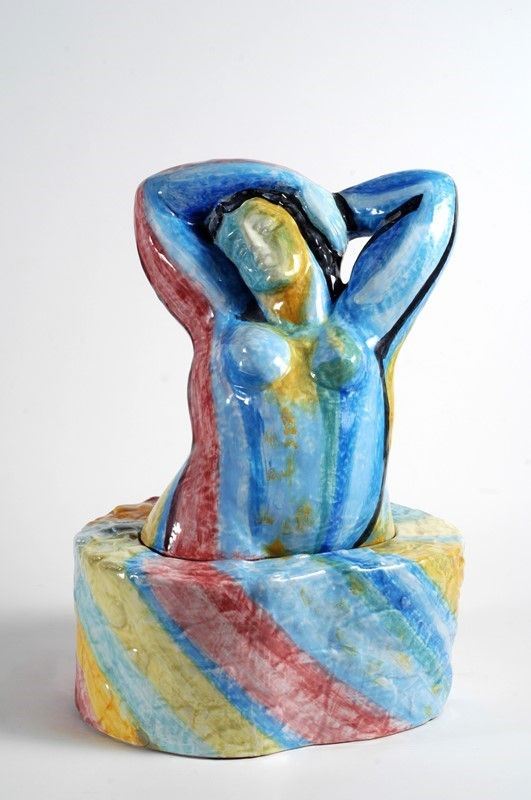 Sandro Chia : Senza titolo  (2003)  - Multiplo in ceramica policroma - Asta Arte Moderna e Contemporanea - IV - Galleria Pananti Casa d'Aste