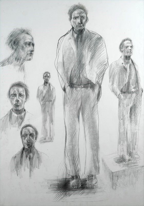 Giuliano Vangi : Senza titolo  (1987)  - Matita su carta - Asta Arte Moderna e Contemporanea - III - Galleria Pananti Casa d'Aste