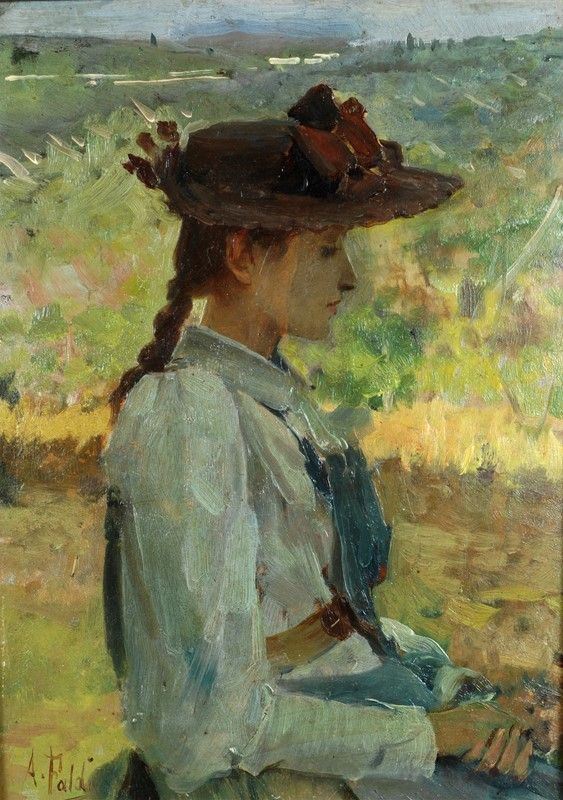 Arturo Faldi - Ragazza in giardino
