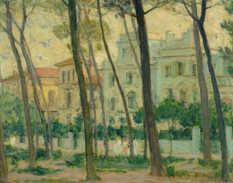 Galileo Chini - Villette in Pineta a Viareggio