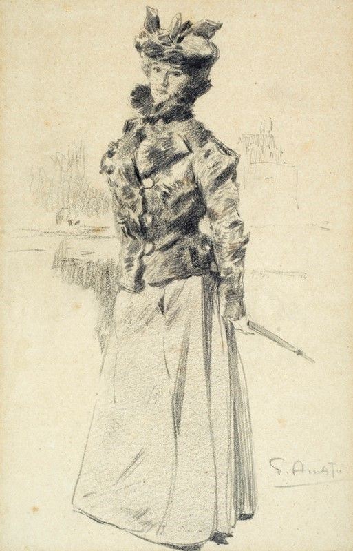 Anonimo, XIX - XX Sec. - Ritratto Signora